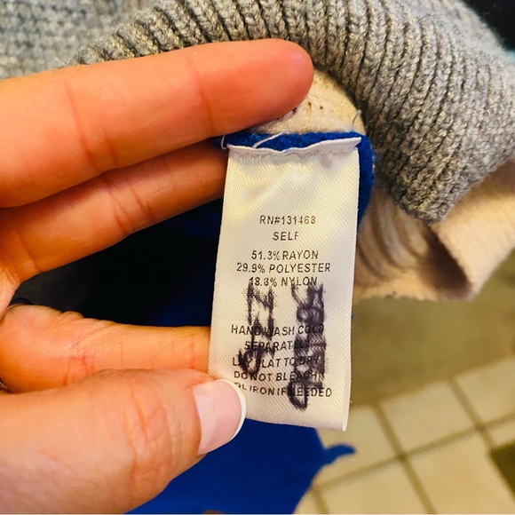 Vici Sweater Womens Colorblock Relaxed Fit Turtleneck Cable Knit Small Cozy Soft - Picture 4 of 4